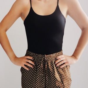 scoop back tank bodysuit